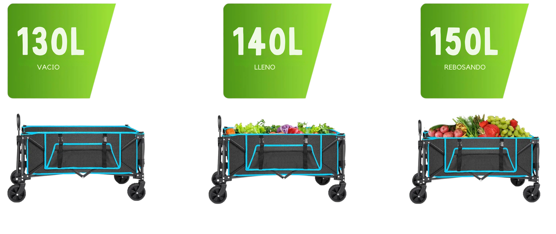 Carrito UltraPlegable con 150L-Tu aliado del dia a dia