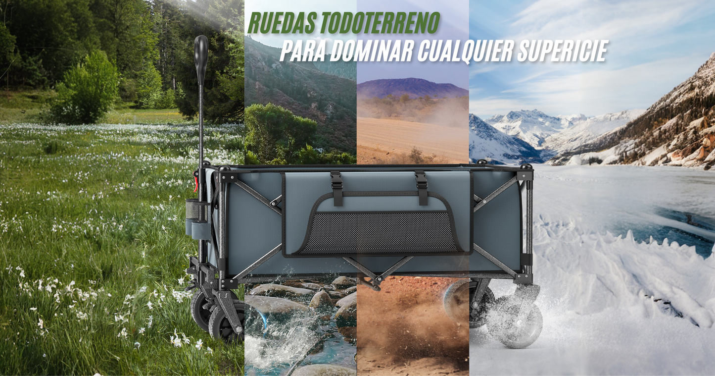 Carro Plegable Todoterreno Premium 200L - Resistente y Versátil