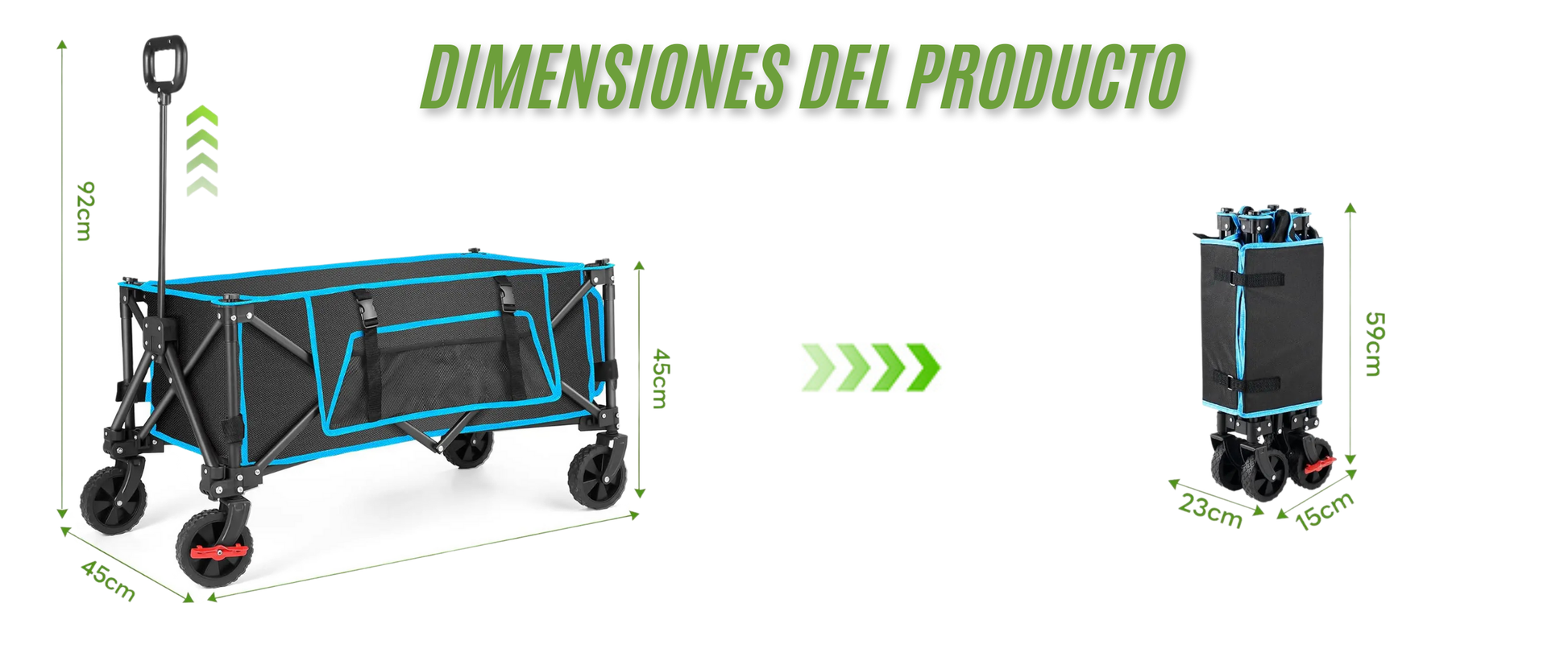 Carrito UltraPlegable con 150L-Tu aliado del dia a dia