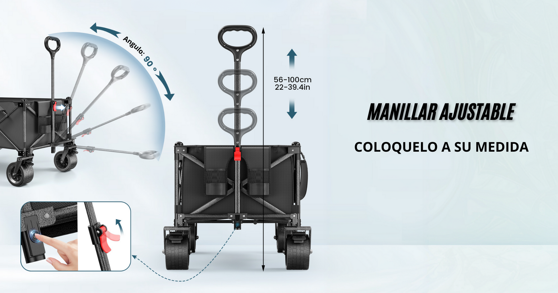 Premium 200L All-Terrain Folding Cart - Resistant and Versatile