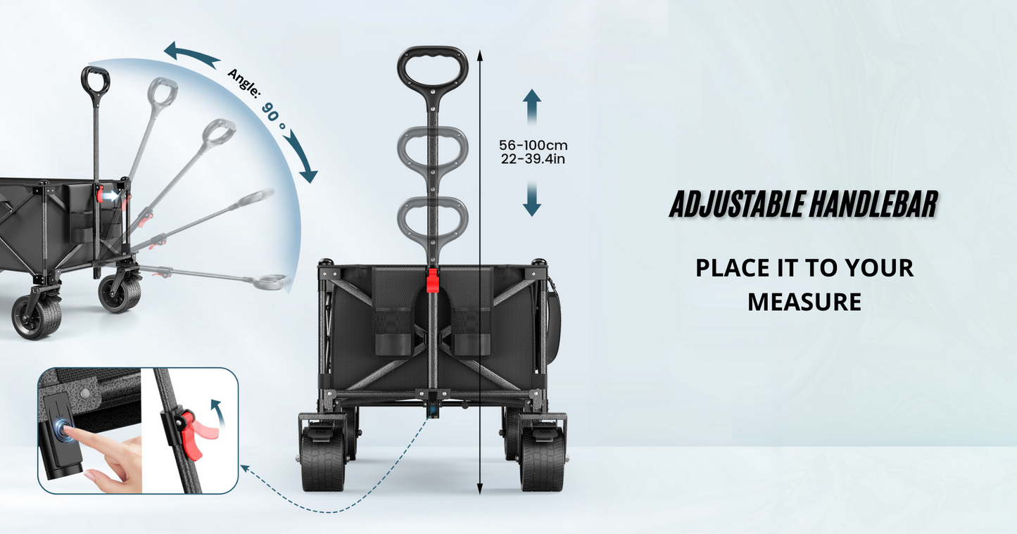 Carro Plegable Todoterreno Premium 200L - Resistente y Versátil