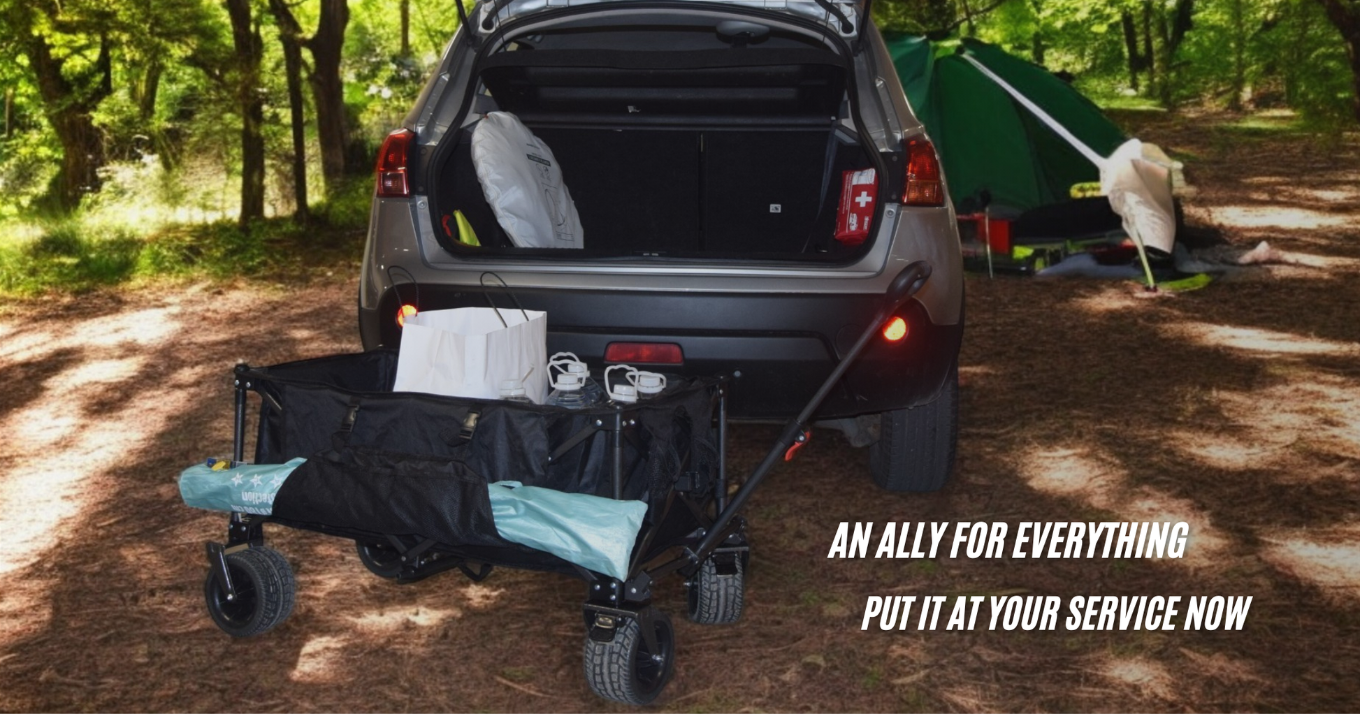 Premium 200L All-Terrain Folding Cart - Resistant and Versatile